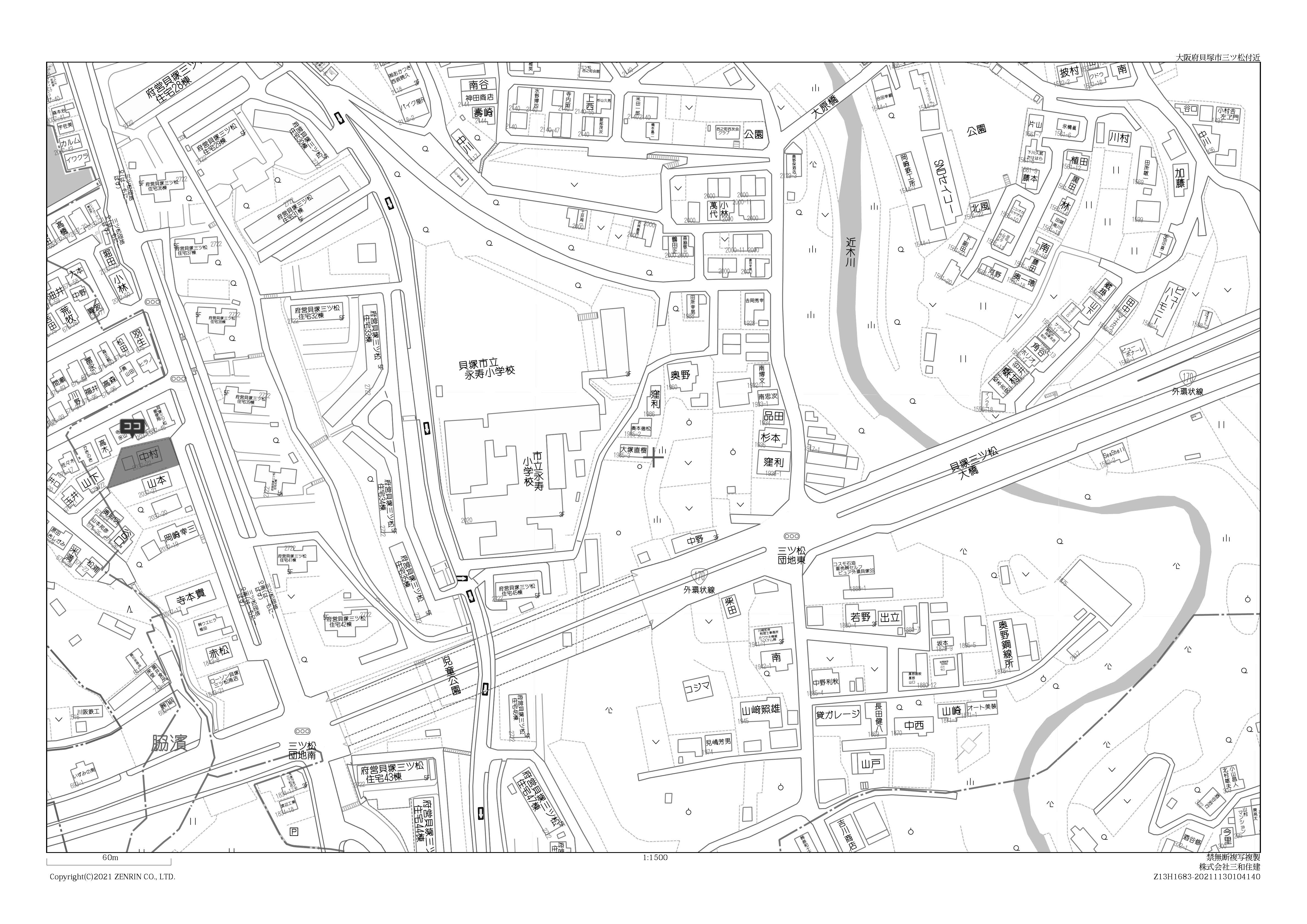 貝塚市三ツ松町　売地