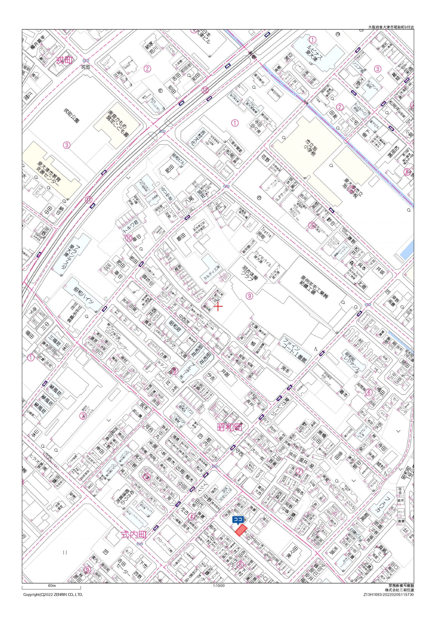 泉大津市式内町　売地